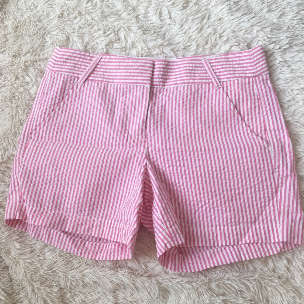 NWOT J.Crew: City Fit Seersucker Striped Shorts